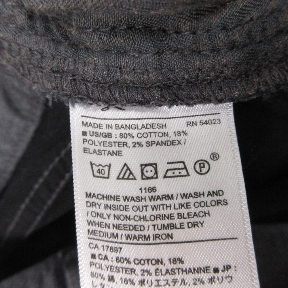 Banana Republic Jeans Mens 36x30 Gray Slim‎ Fit Travel Jeans Stretch Flex Pants